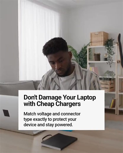 Buying a laptop charger online? Don't just grab the first one you see. Look for these essential features to keep your laptop safe and powered: • Correct voltage and amperage – match your laptop's specs exactly. • Genuine or high-quality compatible units – avoid cheap knockoffs that can damage your device. • Proper connector type – ensure it fits your laptop's charging port securely. • Overcharge and short-circuit protection – for safety and durability. • Adequate cable length – so you can work c