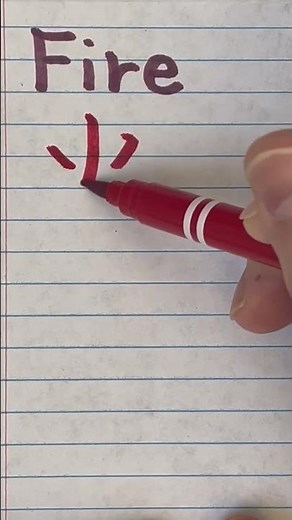 How to write Japanese Kanji 火 (Fire)