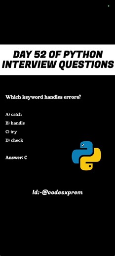Day 52 | Python Interview prep | Tricky question #shorts #shortvideo #ytshorts #effectking #trending