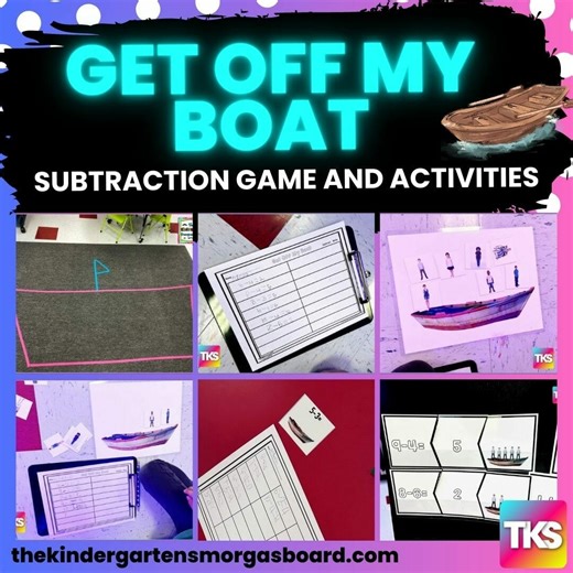 Subtraction Activities For Kindergarten: Get Off My Boat