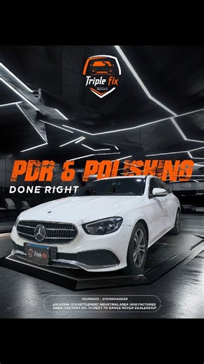 Triple Fix PDR & Polishing, dents disappear, shine reappears, paint stays original and untouched. مع تقنية ال PDR و البوليش من Triple Fix الخبطات هتختفي، اللمعة هترجع، والطلاء الأصلي هيفضل زي ما هو . We’re the ones responsible for restyling your car🔱 𝐎𝐮𝐫 𝐒𝐞𝐫𝐯𝐢𝐜𝐞𝐬: ♦️PDR ♦️Dipping-Plastidip 𝐂𝐨𝐧𝐭𝐚𝐜𝐭 𝐮𝐬 𝐚𝐭 📱: 01008080638 𝐋𝐨𝐜𝐚𝐭𝐢𝐨𝐧📍: 5th Settlement, Industrial Area (1000 Factories Area) Factory No. 111 Next to Range Rover Dealership https://maps.app.goo.gl/X7r7AFkAWYY
