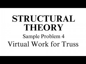Structural Theory - Sample Problem 4 (Virtual Work for Truss)