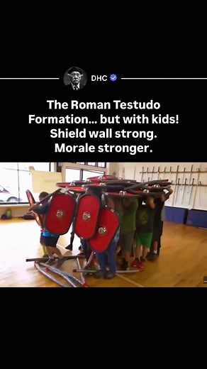 DHC | History, Entertainment & News on Instagram: "The legendary Roman testudo (tortoise) formation — recreated by the next generation of legionaries! Used by ancient Rome to protect soldiers from arrows and projectiles, this tight shield wall was nearly impenetrable. 👉 Join the community @dailyhistoryclips for more iconic and famous footage that shaped our history! 🌍 👉 Drop a like and comment to support us, it helps! ❤️ #RomanEmpire #HistoryReels #TestudoFormation #AncientRome #MilitaryTacti