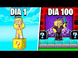 SOBREVIVÍ 100 DÍAS EN UN MUNDO DE UN LUCKY BLOCK EN MINECRAFT