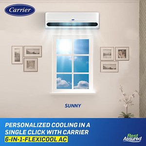29K views · 54 reactions | This feature makes your Carrier Room AC flexible for all weather conditions. Hot or Humid, carrier Indus 6-in-1 Flexicool AC gets you comfortable in every situation. #FatherofCool #CarrierComfort #FallInLoveWithCarrierComfort ❤️ | Carrier Midea India | Facebook