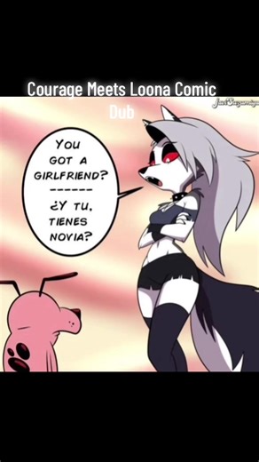 Just a comic dub where Courage the Cowardly Dog meets Loona From Helluva Boss! #comicdub #voiceacting #couragethecowardlydog #loonahelluvaboss