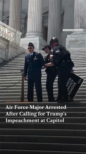 Air Force Major Arrested After Calling for Trump's Impeachment at Capitol | N18G