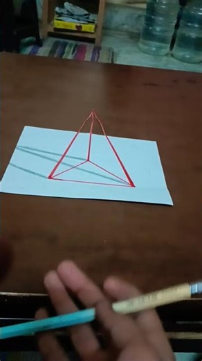 easy 3D triangle#tutorial #my#art #3d#drawing