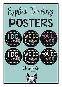 I Do, We Do, You Do! Explicit Teaching Posters