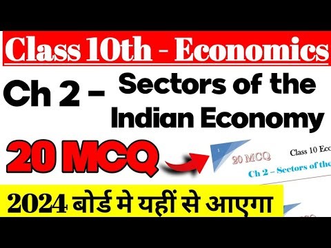 Sectors of the Indian Economy Class 10 mcq | Class 10 Economics | Economic class 10 Mcq Questions