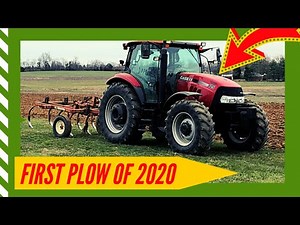 Plowing for the first time this year (2020) - Case IH Maxxum 125 chisel plowing for Strawberries