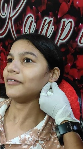 Ear Piercing 💉 | Ear lobe piercing with needle! #earpiercing