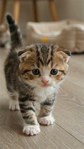 Tiny Munchkin Kitten's Wobbly First Steps Are Too Cute