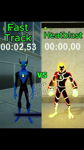 Who is the FASTEST Alien😼FAST TRACK vs HEATBLAST🔥(HE BROKE THE LIMITS!)🔥#ben10 #ben10game #galvan