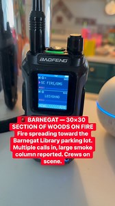 50K views · 262 reactions |  BARNEGAT — 30×30 SECTION OF WOODS ON FIRE Fire spreading toward the Barnegat Library parking lot. Multiple calls in, large smoke column reported. Crews on scene.  BARNEGAT — FIRE EXTINGUISHED All fire departments are clear. The woods fire between Dolce’s Bagels and the Barnegat Library has been fully knocked down. No further hazard reported. | EXIT 74 Scanner News | Facebook
