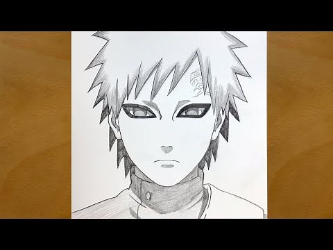 Anime drawing | How to draw Gaara from NARUTO | step-by-step | Gaara
