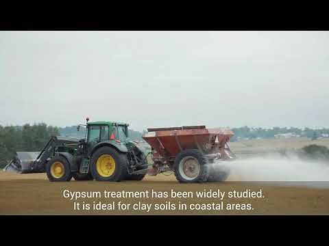 Gypsum treatment of agricultural fields
