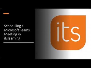 Microsoft Teams Meeting in itslearning