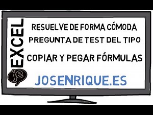 Copiar y pegar fórmulas 【Test EXCEL】 ¿Cómo resolver esta pregunta en exámenes de oposiciones?