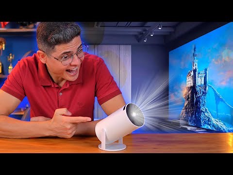 MINI Projetor BARATO! Bakeey StarGazer é "quase" um Samsung The Freestyle? Unboxing e Impressões