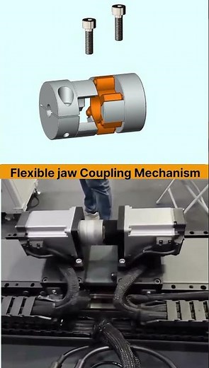Flexible jaw Coupling Mechanism #engineering #tecnician #engineeringdiscipline #mechanical