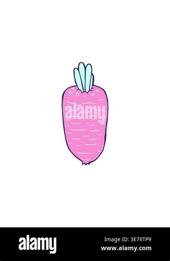 splitting effect animation of cartoon vegetable Stock Video Footage - Alamy