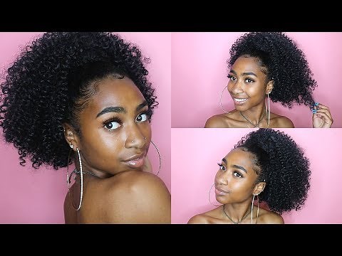 Quick & Easy Curly Drawstring Ponytail | Freetress Equal Bohemian Fro
