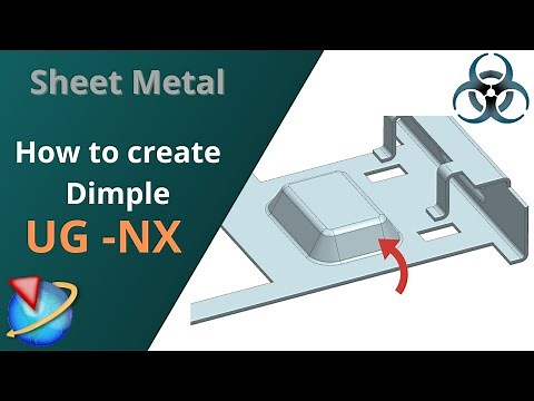 Siemens Unigraphics NX-Sheet Metal || How to make Dimple || Dimple command.