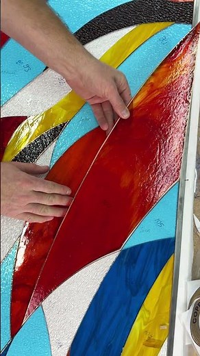 This Is How Large Stained Glass Is Made #stainedglass #glassart