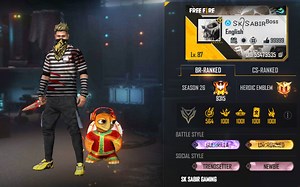 SK Sabir Boss' Free Fire MAX ID, stats, real name, monthly income and Discord server link (March 2022)