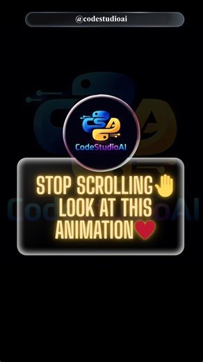 @codestudioai | Viral ❤️ heart animation with floating hearts and neon glowing text — built using html and css! Perfect for reels, coding content, frontend... | Instagram