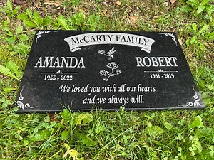 Custom Memorial Granite Thick Stone 18x12, 12x24 Inches Memorial Grave Marker Headstone Garden Marker Cemetery Standard Tombstone - Etsy