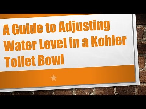 A Guide to Adjusting Water Level in a Kohler Toilet Bowl