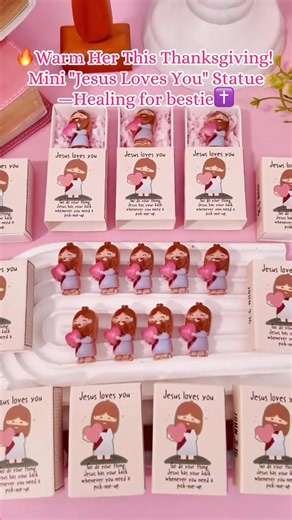 🎁Perfect meaningful Christian gift! This mini Jesus figurine carries a huge message of love & faith. A tangible reminder of God's promise, perfect for any occasion to uplift hearts. ❤️ Share hope & cherish faith. 👉 https://t.site/4nJEtt7 | Emma&Popularbles