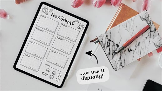 Food Diary Planner Page Printable Food Journal Meal Tracker Meal Tracker Meal Plan - Etsy