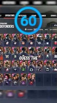 Guess The R6 Siege Op in 60s pt. 5