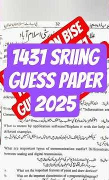 AIOU 1431 guess paper 2025AIOU 1431 spring 2025 guess paperBasics