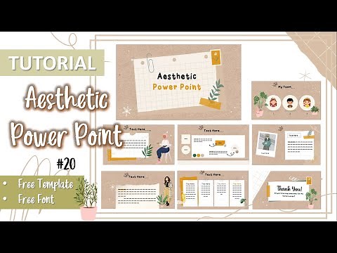 Membuat Aesthetic PPT #20 | Free template | Template ppt aesthetic | power point aesthetic