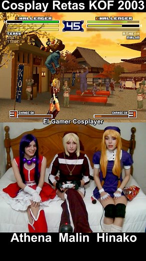 5.1K views · 85 reactions | Malin filetea a Terry Clip de Cosplay Retas - High School Girls Team vs Terry Bogard | KOF 2003 Video Completo en mi Canal #ElGamerCosplayer #CosplayRetas #KOF #KOFCosplay #KingOfFighters #KingOfFightersCosplay #KOF2003 #KingOfFighters2003 #AthenaAsamiya #HinakoShijo #RetasKOF | El Gamer Cosplayer | Facebook