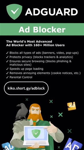 Kiki Dwi Atmojo on Instagram: "Protect yourself online with AdGuard Ad Blocker at 40% off AdGuard Ad Blocker is an advanced ad blocker and online privacy protection tool. It makes your web browsing safe and ad-free. Download Now kiko.short.gy/adblock #adblock #adsfree #holidaydeal #newyeardeals #onlinesafety"