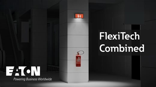 FlexiTech Combined - Exit sign and Safety light functions in one luminaire​ - Eaton videos