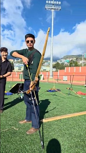 Indian round bow practice