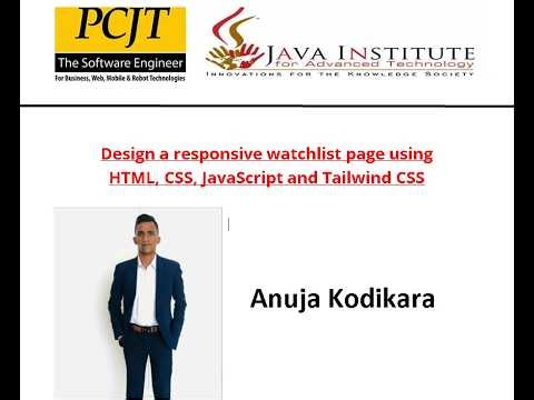Design a Responsive Watchlist Page | WEB Programming I | Java Institute