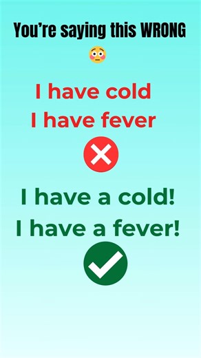 "English Mistake #13 - I have cold!😷😳"