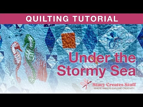 Under the Stormy Sea Quilt Tutorial ft. Riley Blake Free as the Ocean Pillow Panels