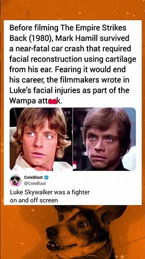 Before filming The Empire Strikes Back (1980), Mark Hamill survived a near-fatal car crash