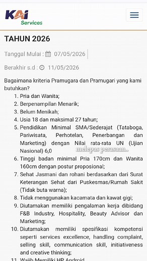Rekrutmen KAI 2026: Cara Daftar & Contoh Surat Lamaran