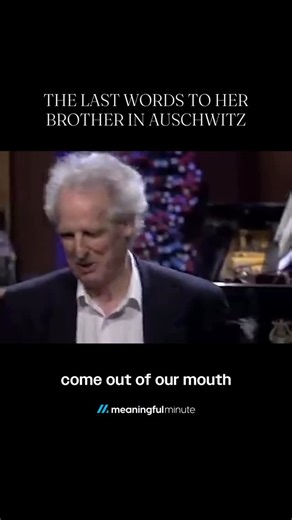 Jewish Motivation | Meaningful Minute on Instagram: "She will never forget her final words to her brother before he was k*lled by the N*zis 💔 Speaker: Benjamin Zander"