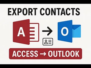 Access Tutorial: How to Export Contacts to Outlook Easily | Outlook Tips