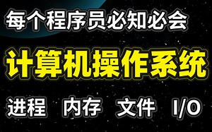 每个程序员必知必会的计算机底层原理【操作系统】100集教程，进程、内存、文件、I/O...